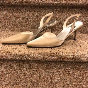 Stuart Weitzman Vigo Oister Sparkle Lame Size 8.5